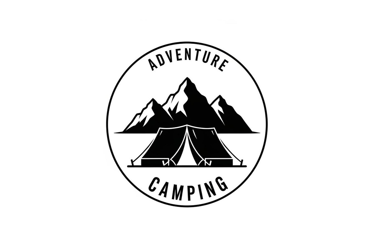 Tent and Mountain Emblem Bundle, an Object Illustration by Gfx_Store (Photo 6 of 12)