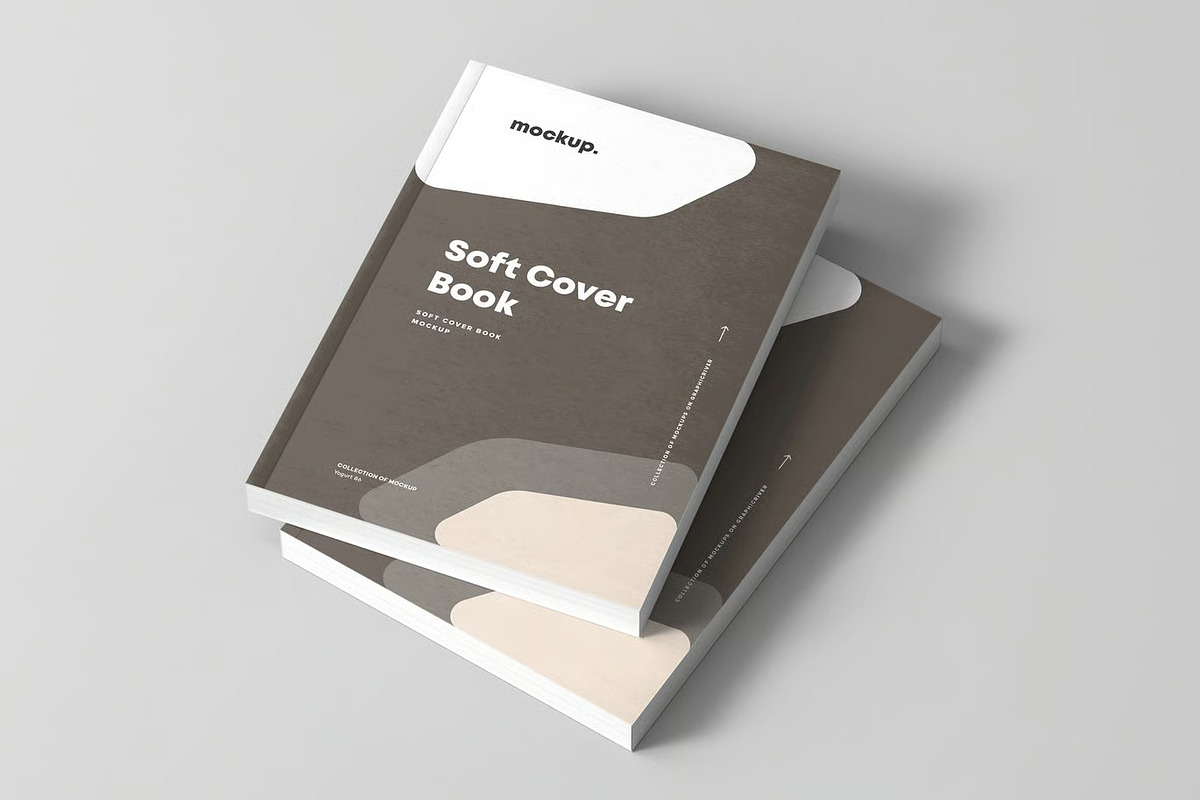 Soft Cover Book Mock-up, a Product Mockup by zippypixelstudio (Photo 5 of 15)