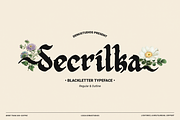 Secrilka | Blackletter Typeface, a Blackletter Font by Denustudios (Thumbnail 1 of 12)