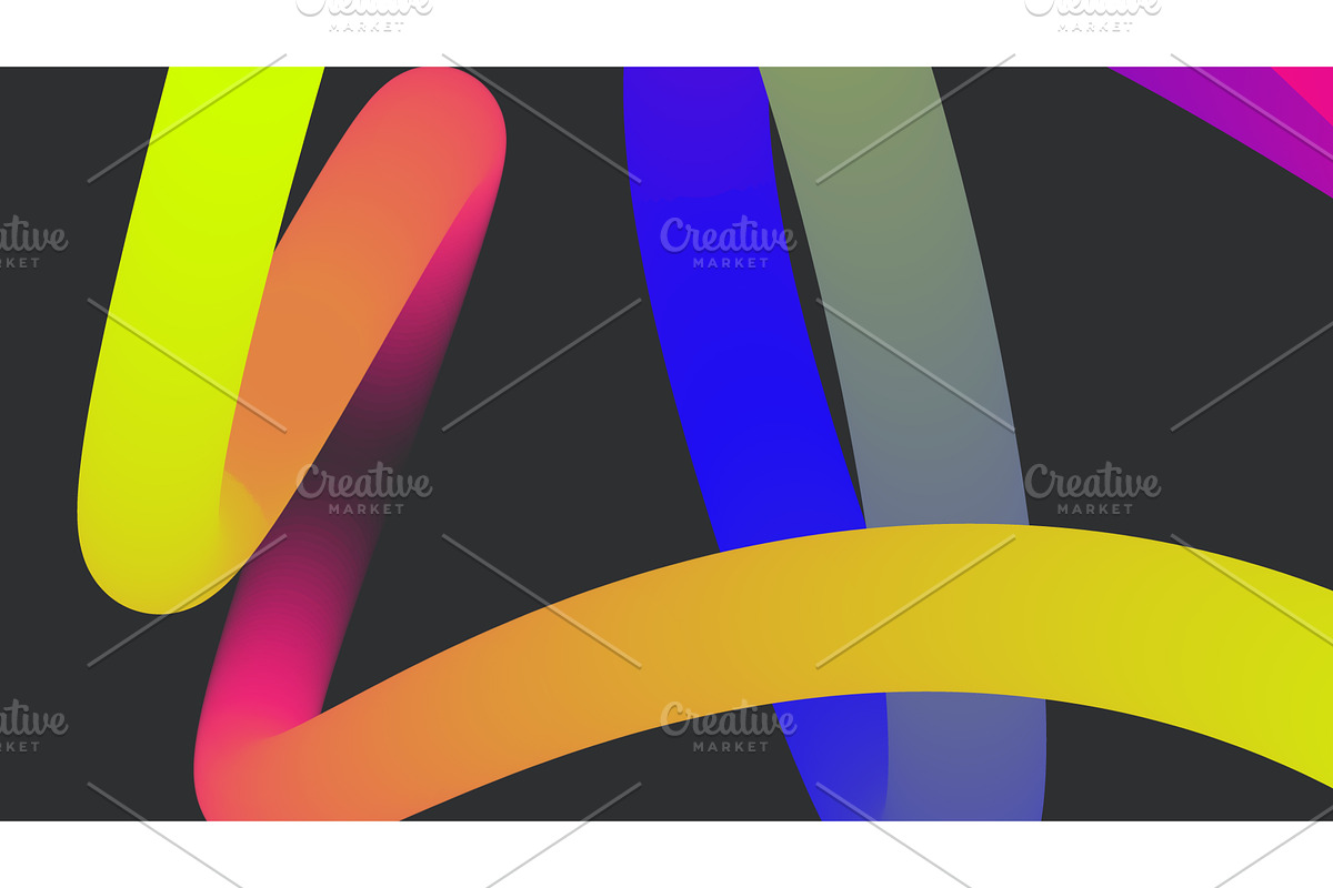 3d Gradient Shape. Beautiful, an Illustration by Holo Art