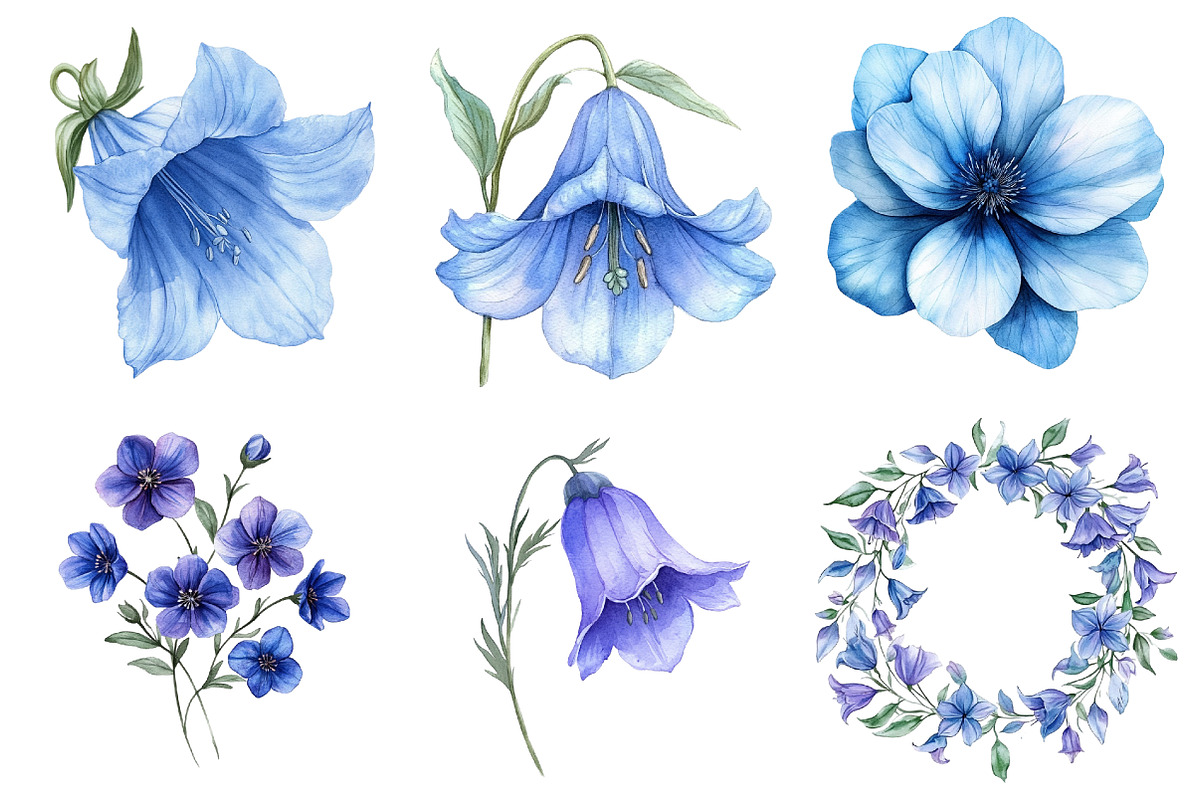 Spring Bluebell Flowers Bouquet, an Illustration by CitraGraphics (Photo 5 of 5)