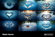 Water hearts. 25 images, a Nature Photo by Handmadefont (Thumbnail 4 of 10)