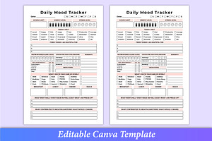 Daily Mood Tracker Canva Interior