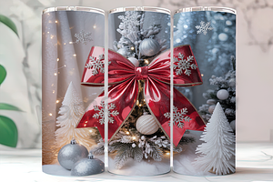 Coquette Christmas Bow Tumbler, an Arts & Entertainment Photo by LamanAzalea