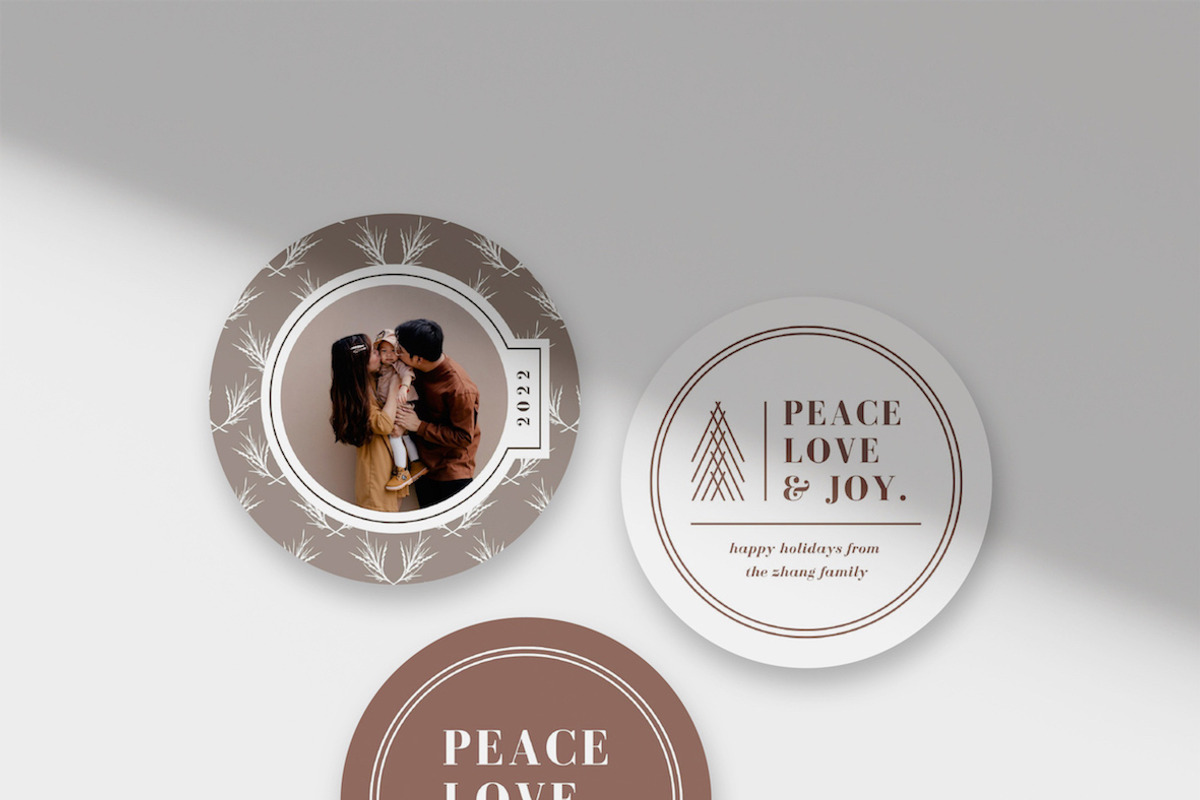 Digital Holiday Sticker Design, a Stationery Template by roselindoco (Photo 1 of 3)