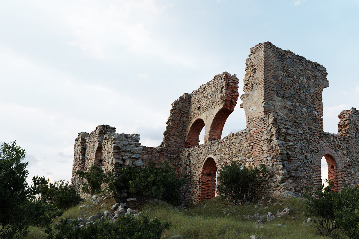 Modular Brick Stone Ruin Pbr Scan, an Environmental 3D Model by Pers_Scan_Collection (Photo 10 of 14)