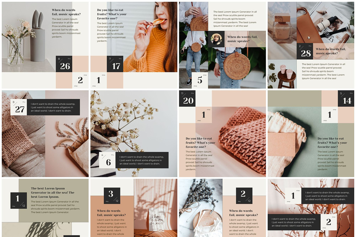 Instagram Calendar Templates Bundle, a Social Media Template by Keikoya (Photo 11 of 18)