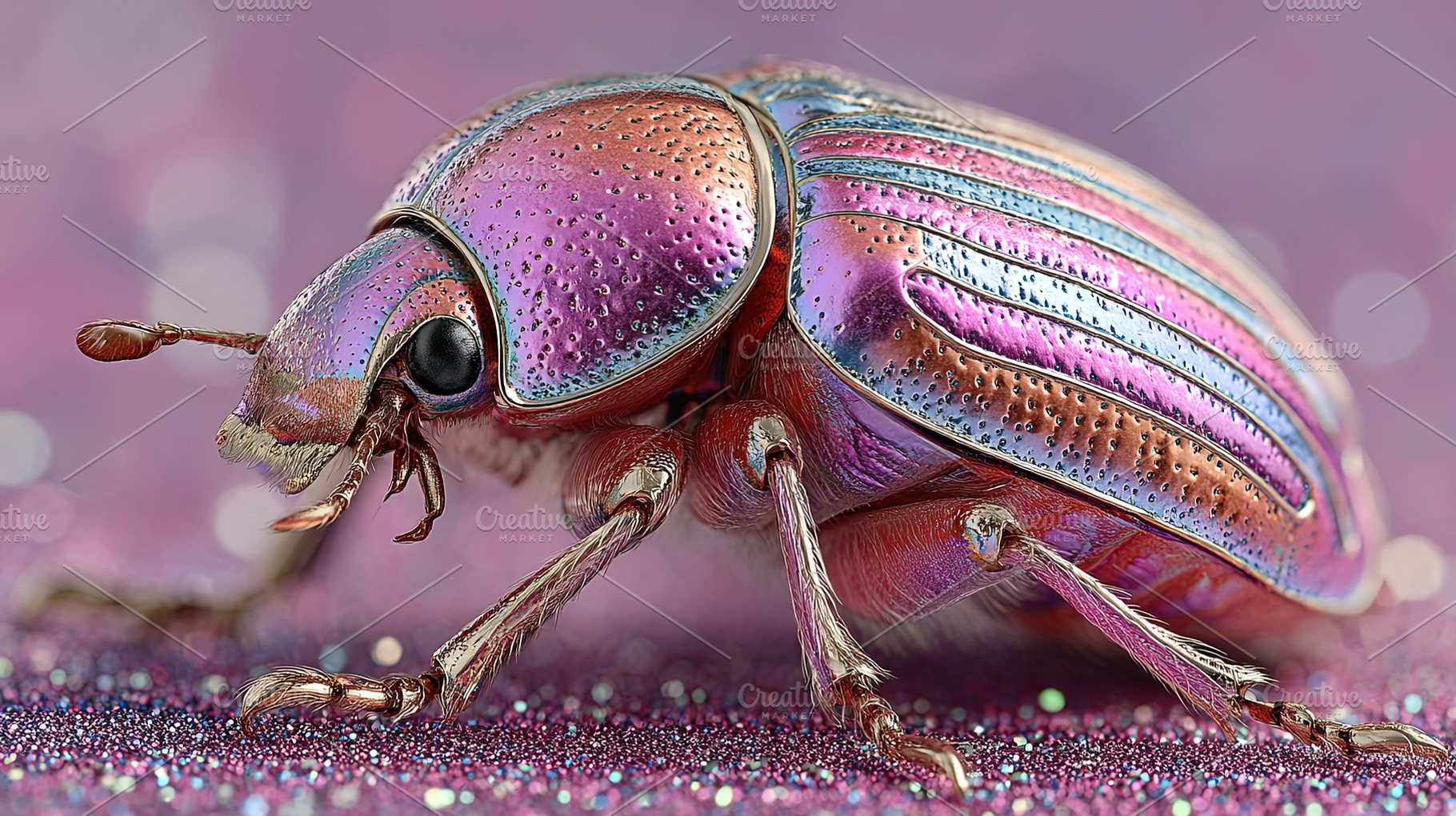 Iridescent Beetle Macro, an Animal Photo by Ales Munt