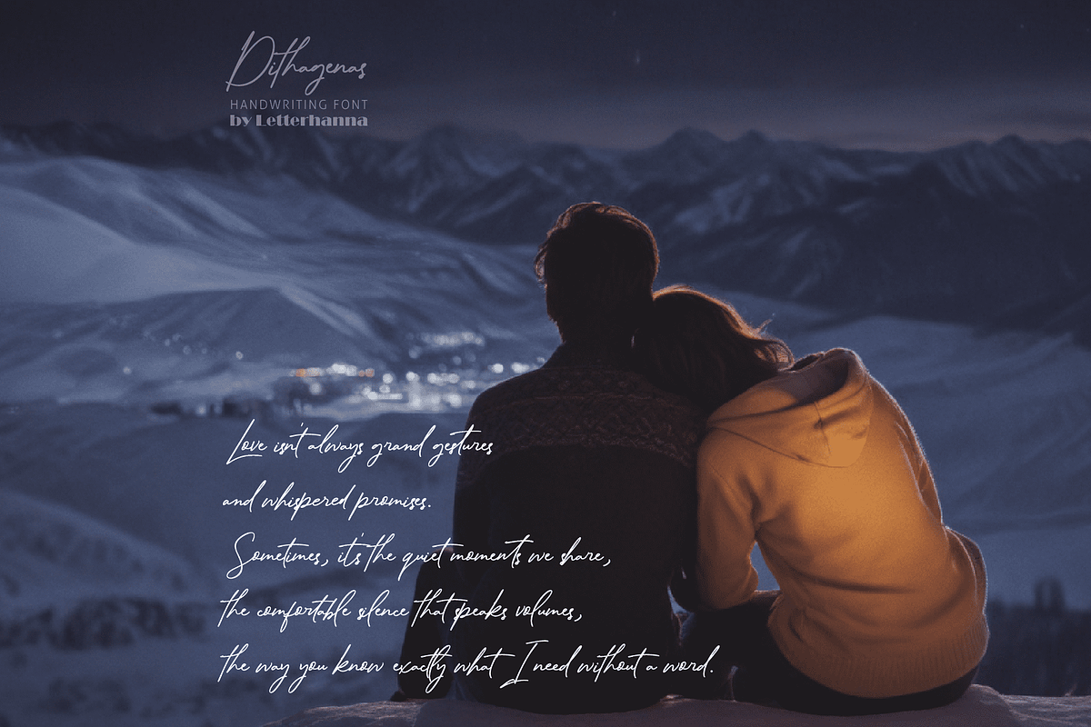 Dithagenas Font, a Handwritten Font by Letterhanna Studio (Photo 3 of 14)