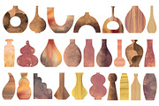 Watercolor collection ceramic vases, an Object Illustration by Whimsy Brush Studio (Thumbnail 3 of 6)