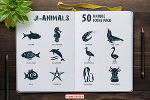 Glyph Icons Animals & Birds Set