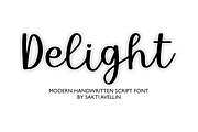 Delight - Handwritten Script Font, a Script Font by SaktiAvellin (Thumbnail 1 of 8)