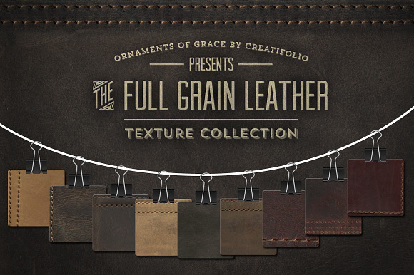 Full-Grain Leather Textures - PNGs preview 4