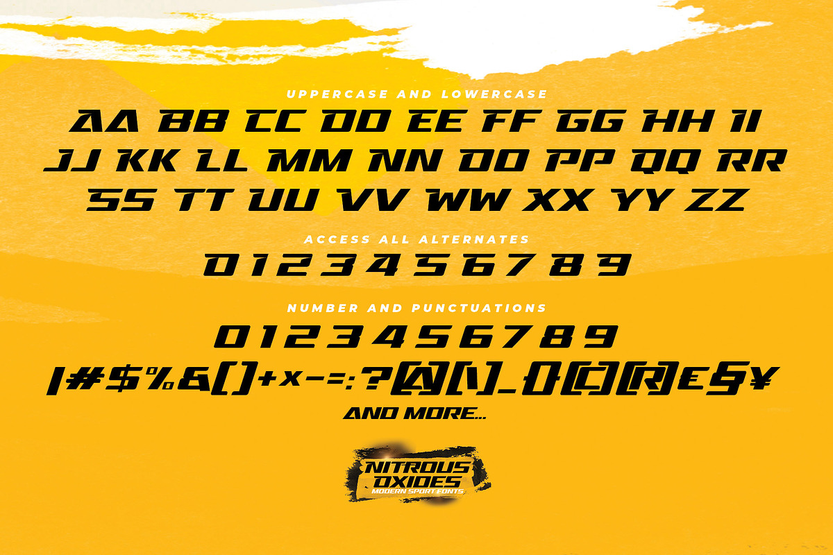 Nitrous Oxides – Modern Sport Fonts, a Sans Serif Font by Gassstype (Photo 8 of 10)