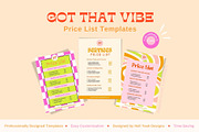 Funky Price List Templates, a Stationery Template by Hell Yeah Designs (Thumbnail 1 of 7)