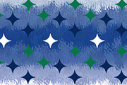 Diamond on Blue White and Green, a Pattern Graphic by Sharon Schwalbe (Thumbnail 7 of 7)