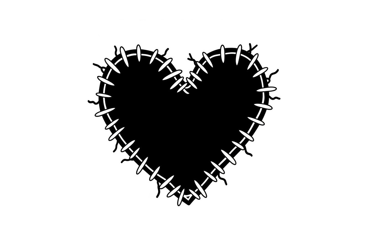 Stitched Heart Silhouette Vector Bun, an Illustration by Designs_River (Photo 36 of 41)