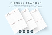Fitness Planner Pages Set V-19, a Stationery Template by shahsoft (Thumbnail 1 of 3)