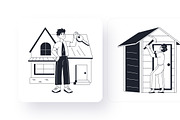 Home Owner Illustration Set, an Outline Icon by Vectors Market (Thumbnail 10 of 10)