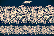 Seamless lace pattern with flowers, a Texture Illustration by Vikpit (Thumbnail 3 of 3)