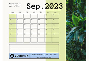 2023 Desk Calendar Layout