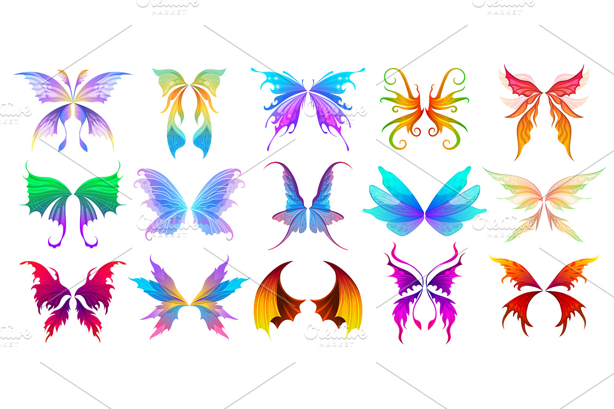 Fairy wings. Colored fantasy body, an Object Illustration by Onyx