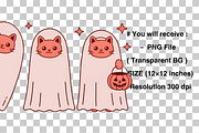Ghost Cat PNG, Spooky Halloween Cat, a Graphic by Clipart Bloom (Thumbnail 2 of 2)