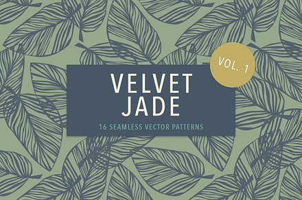 16 Velvet Jade Botanical Patterns