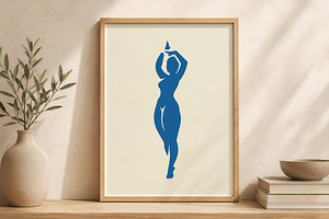 Matisse Style Female Silhouette, a Person Illustration by Vasya Kobelev
