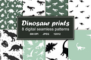 Dinosaur seamless patterns set, a Pattern Graphic by Swetsol (Thumbnail 1 of 7)