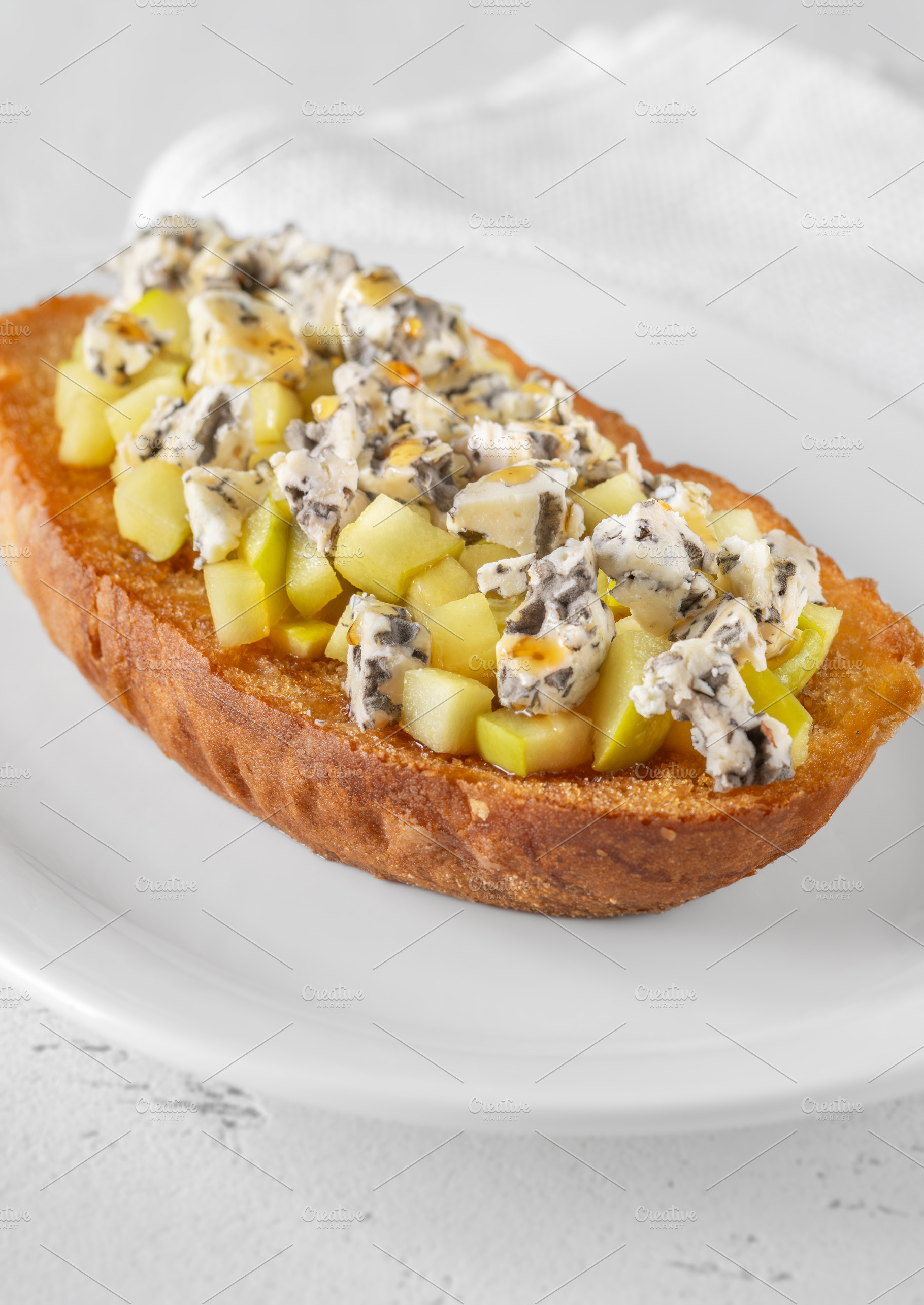 Toasted sandwich with blue cheese, h, a Food & Drink Photo by Alexander Prokopenko