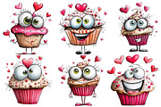 Quriky Valentine cupcake Clipart, an Illustration by Designworld (Thumbnail 4 of 5)