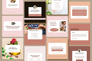 Food Blogger Social Media Templates