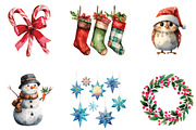 Happy Holidays Christmas Clipart, an Illustration by CraftArtStudio (Thumbnail 2 of 6)