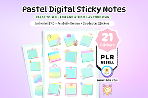 PLR Resell Digital Sticky Notes