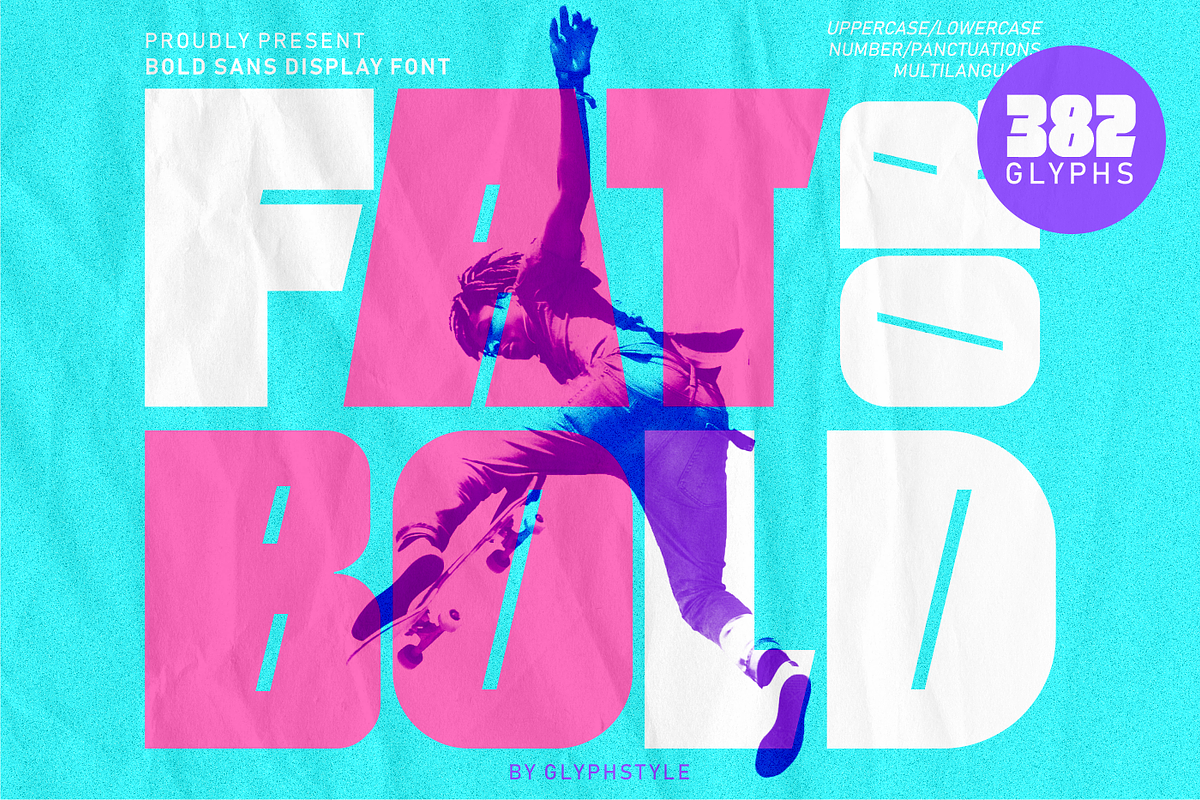 Fatbold Display, a Sans Serif Font by Glyphstyle (Photo 1 of 8)