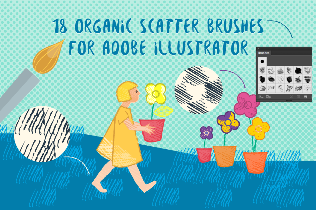 18 Scatter Brushes, a Brush Add-On by Bene's shop (Photo 1 of 5)