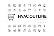 HVAC Icons, an Outline Icon by Prosymbols (Thumbnail 1 of 5)