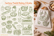Farmers Market Clipart Naive Vector, a Food Illustration by SunnJaneArt (Thumbnail 12 of 18)