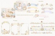 Whimsical Baby Shower Mice Set, an Animal Illustration by AlenaVlasko stock Market (Thumbnail 1 of 9)