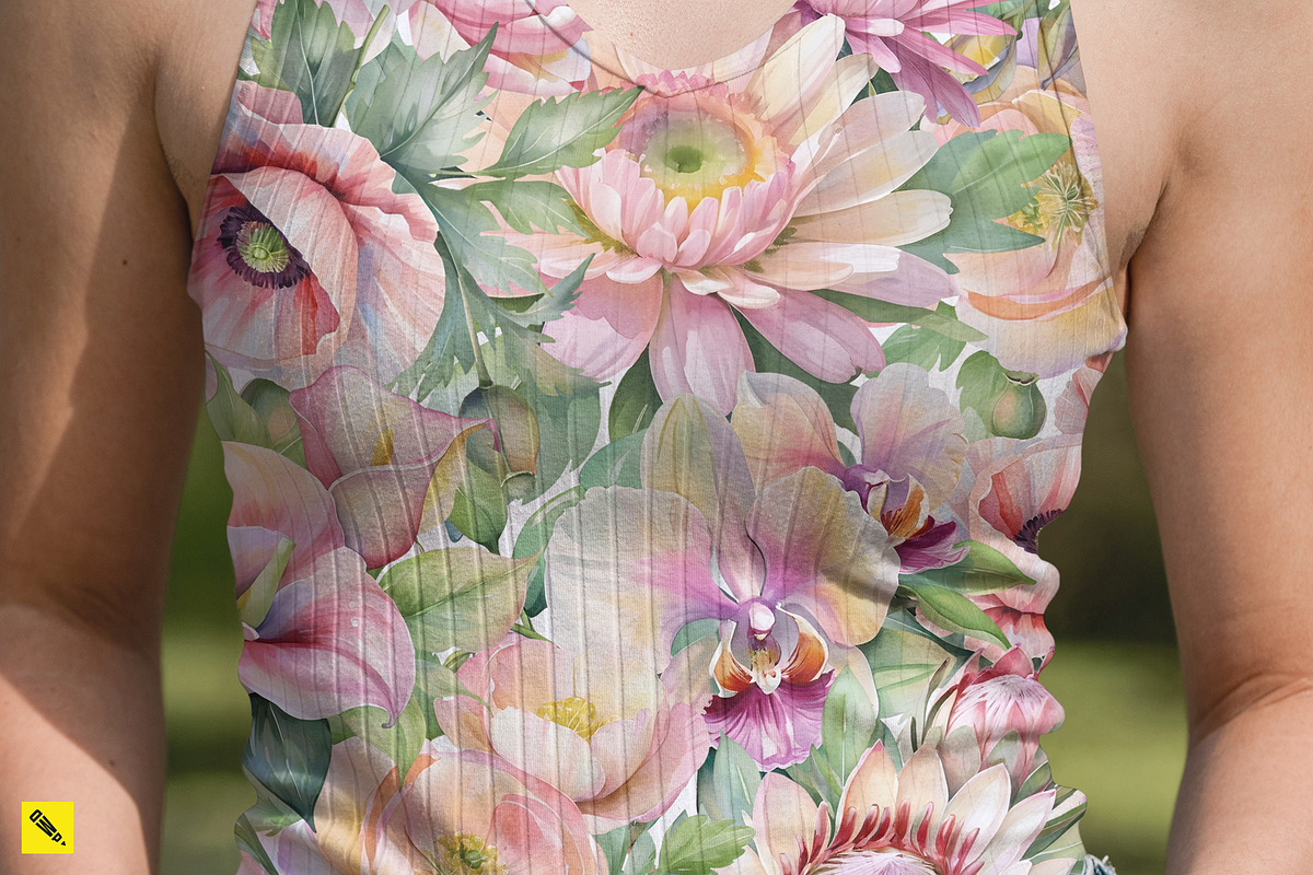 Watercolor Flowers vol.1 - 10 PNGs, a Graphic by DesignWP (Photo 5 of 5)