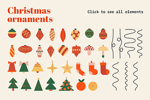 Abstract Christmas Cliparts, Posters