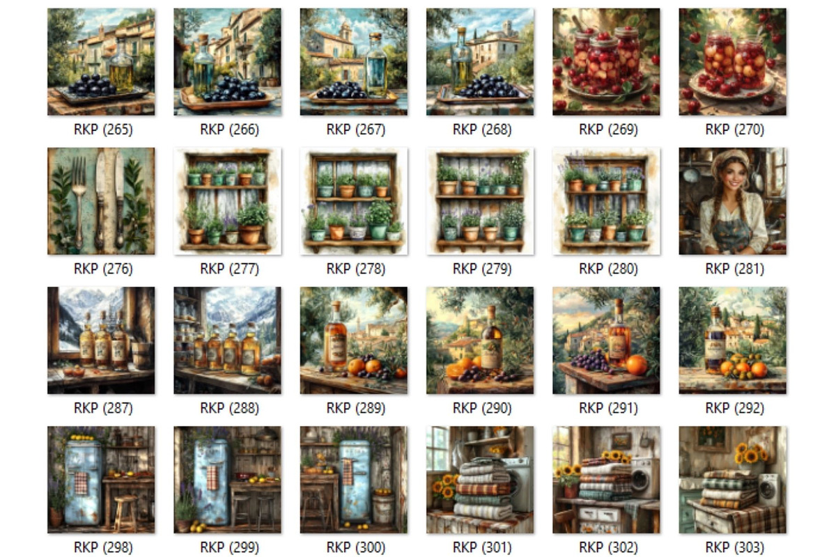 350+ Retro Kitchen Pages, a Decorative Illustration by HubbaDigitals (Photo 3 of 5)