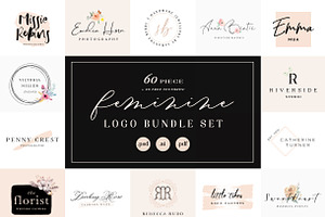 SALE! Feminine Logo Bundle Set