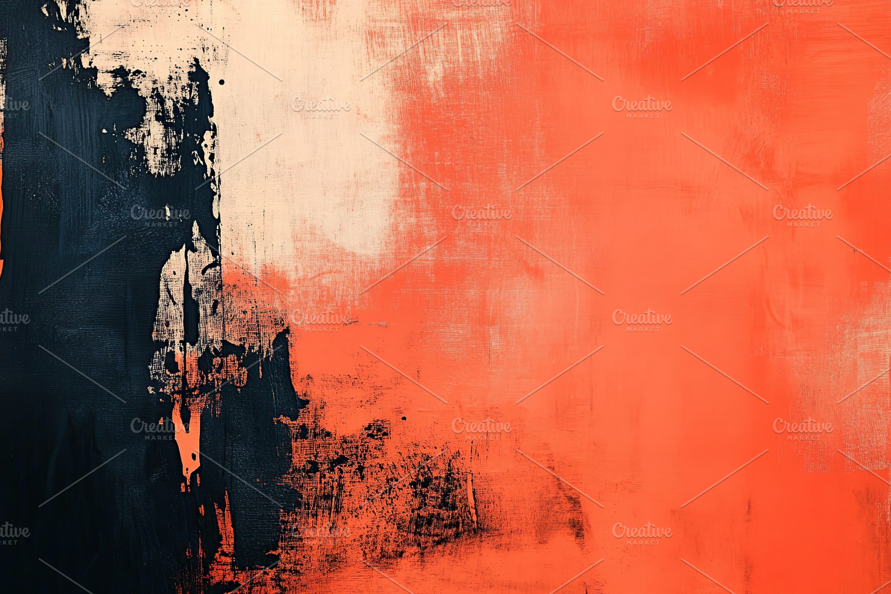 Abstract art piece featuring bold orange, black, and cream colors with dynamic, a Background Photo by AlyaAnd