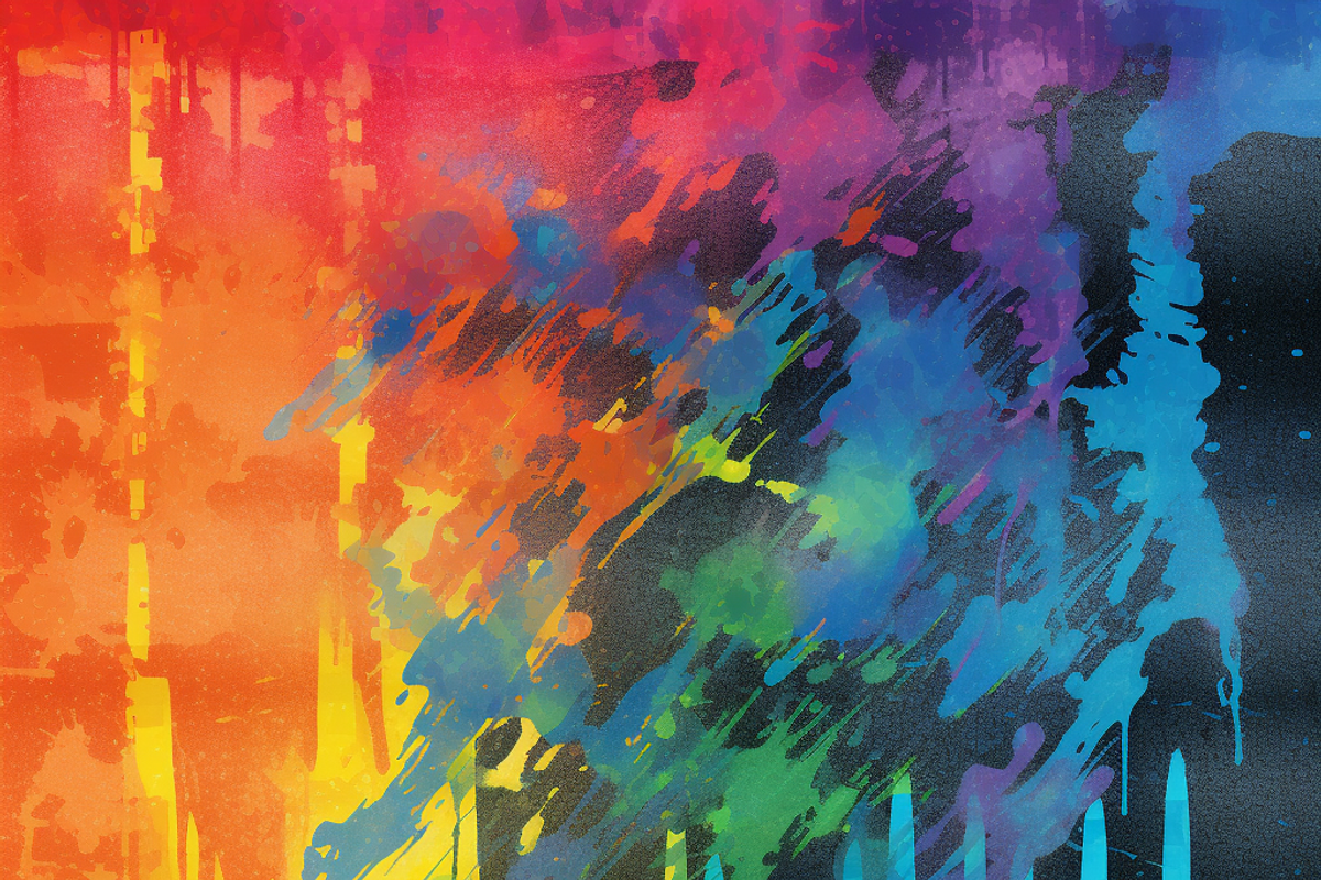 Rainbow Grunge Pattern, a Pattern Graphic by Printable Treasure (Photo 3 of 10)