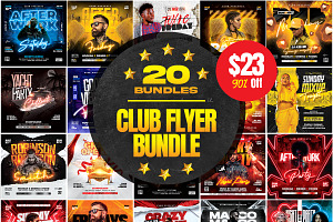 20 Night Club Party Flyer Bundle