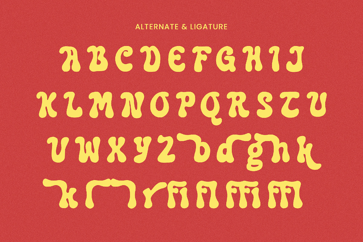 Funky Madness - Retro Font, a Script Font by AQR Studio (Photo 8 of 9)