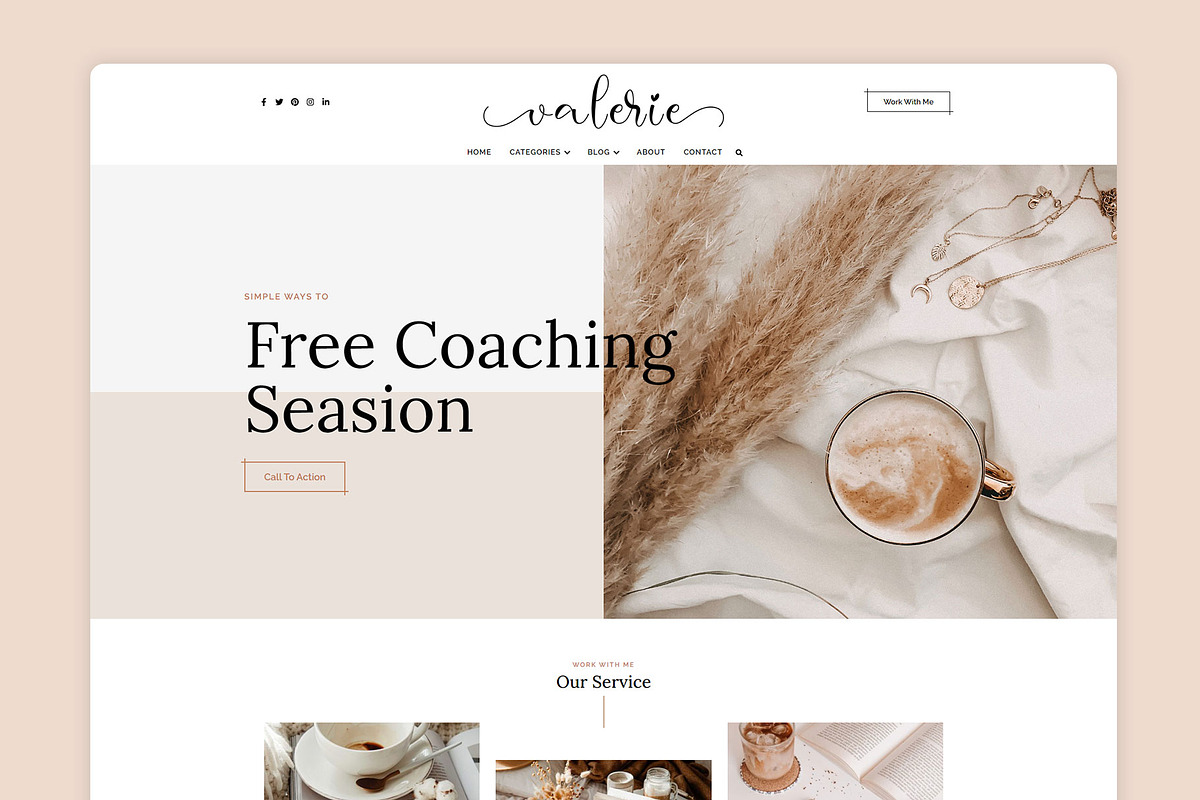 Valerie - WordPress Elementor, a WordPress Template by azuratheme (Photo 1 of 8)