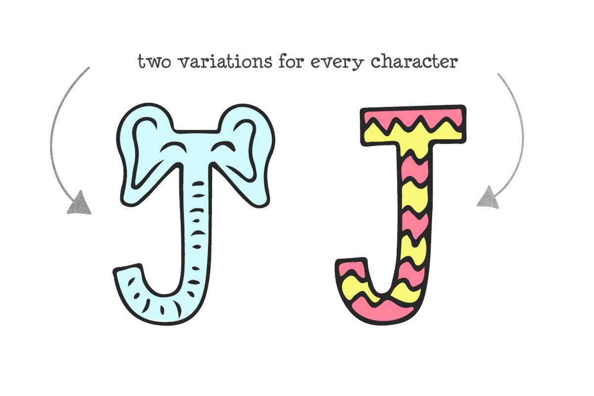 Jungle Character Font preview 2